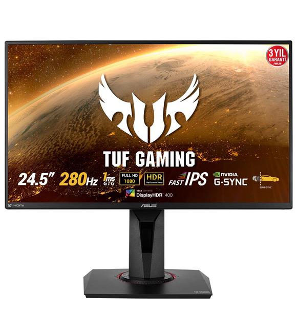 Asus 24.5" Tuf Gaming VG259QM 1920x1080 1ms 2xHDMI-1xDp 280Hz Mat IPS Monitör