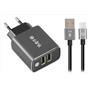 S-link SW-EHT36M 2 USB, 3.1A Metal Ev Sarj Cihazı ve Type-C Data + Sarj Kablosu