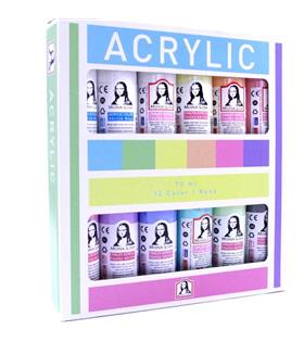Mona Lisa Akrilik Boya 12x70 ML Set (Chalk)