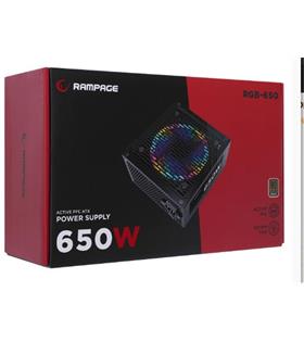 Rampage RGB-650 650W 80 Plus Bronze Aktif PFC 12cm RGB Fanlı Power Supply