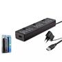 Hadron Hdx7005 Usb Hub 10-Usb 1M Siyah ( Güç Adaptörlü)