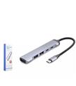 Hadron Hdx7041 Type-C Hub 5-Usb Gri