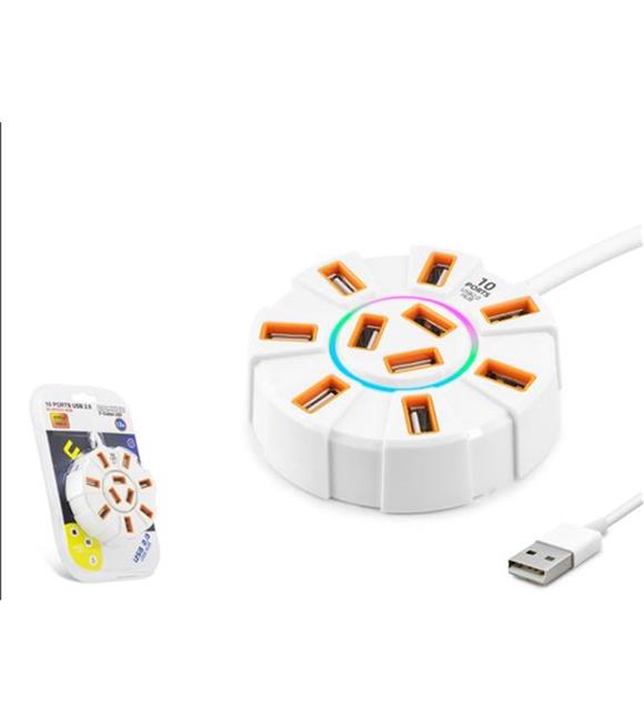 Hadron Hdx7034 Usb Hub 10-Usb 1.2M Beyaz