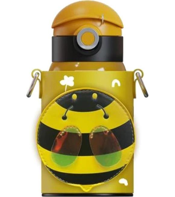 Vagonlife Cocosmile CS-8105 470ml Cüzdanlı Kılıflı Pipetli Çelik Termos