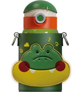 Vagonlife Cocosmile CS-8103 470ml Cüzdanlı Kılıflı Pipetli Çelik Termos