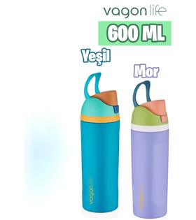 Vagonlife VGN044 600ml Pipetli Mor Çelik Matara