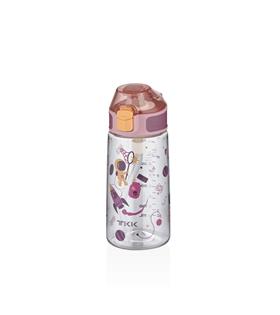 Vagonlife Tkk T3002 500ml Pipetli Pembe Astronot Desenli Tritan Matara