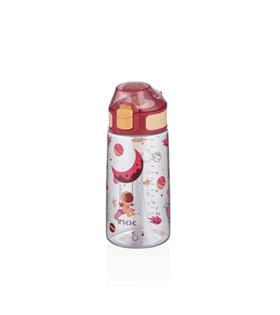 Vagonlife Tkk T3002 500ml Pipetli Kırmızı Astronot Desenli Tritan Matara