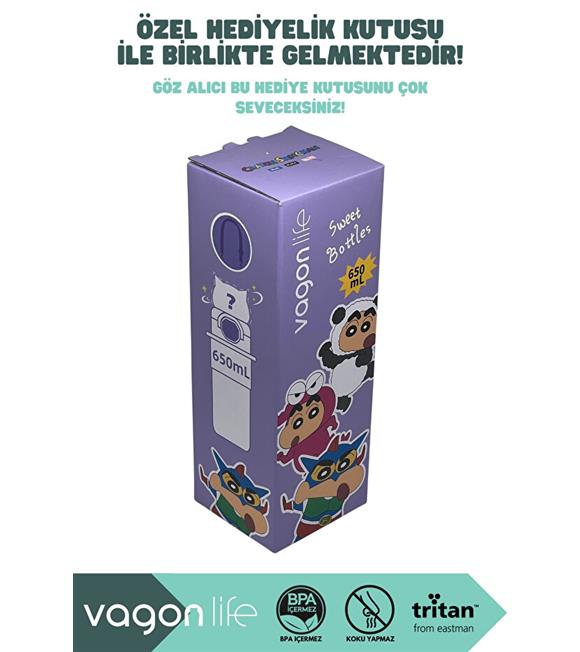 Vagonlife VGN10016 650ml Askılı Pipetli Pembe Tritan Matara