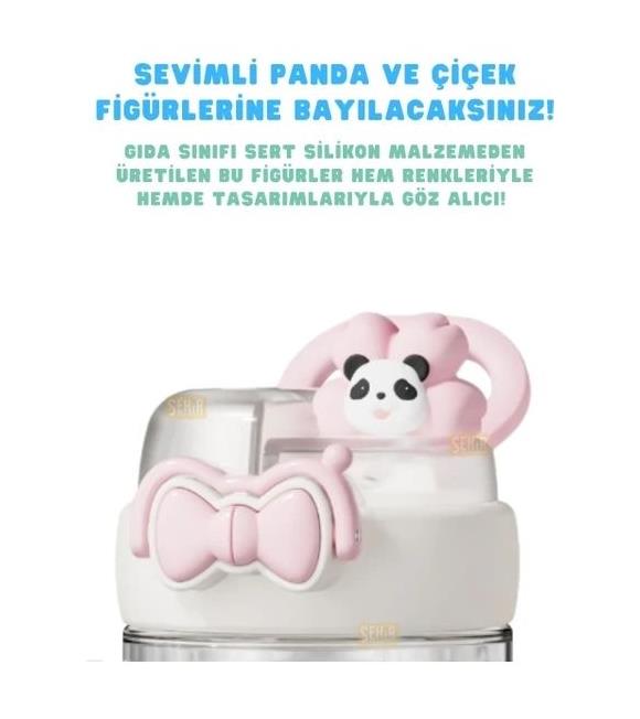 Vagonlife Diller D2518 580ml Çift Kullanım Askılı Pipetli Tritan Matara