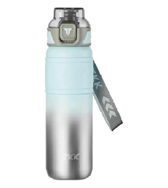 Vagonlife Tkk T2025 900ml Süzgeçli Pipetli Mavi Çelik Matara