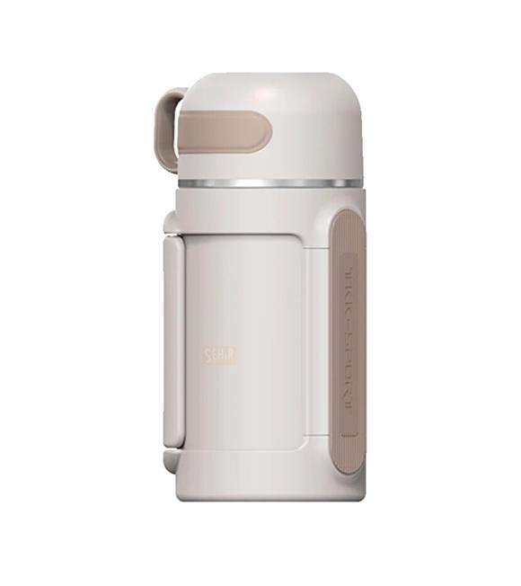 Vagonlife Tkk T2011 1000ml Askılı Bardaklı Beyaz Çelik Matara