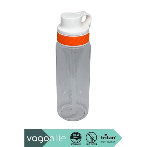 Vagonlife VGN047 800ml Pipetli Turuncu Tritan Matara Okula Dönüş Kampanyası Mataralar
