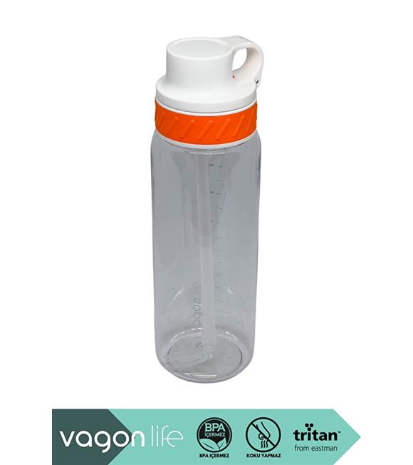 Vagonlife VGN047 800ml Pipetli Turuncu Tritan Matara