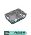 Vagonlife BL50433-1 850ml 4 Bölmeli Yeşil Çelik Saklama Kabı