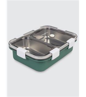 Vagonlife BL50442 800ml 2 Bölmeli Yeşil Çelik Saklama Kabı