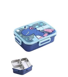 Vagonlife BL50555-1 750ml 3 Bölmeli Mavi Çelik Saklama Kabı