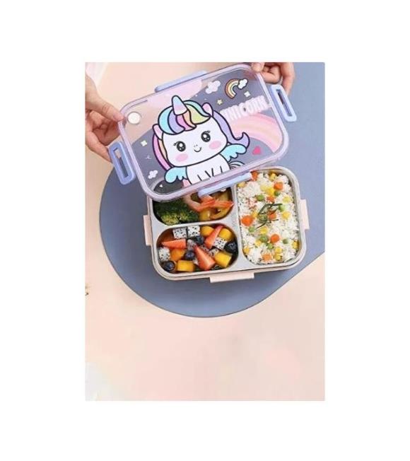 Vagonlife BL50555-1 750ml 3 Bölmeli Pembe Çelik Saklama Kabı