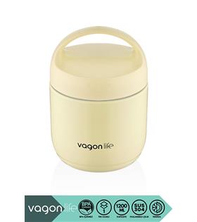 Vagonlife BL10104 1200ml Sarı Çelik Saklama Kabı