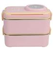 Vagonlife 8023 1200ml 2 Katlı 4 Bölmeli Pembe Çelik Saklama Kabı_1)