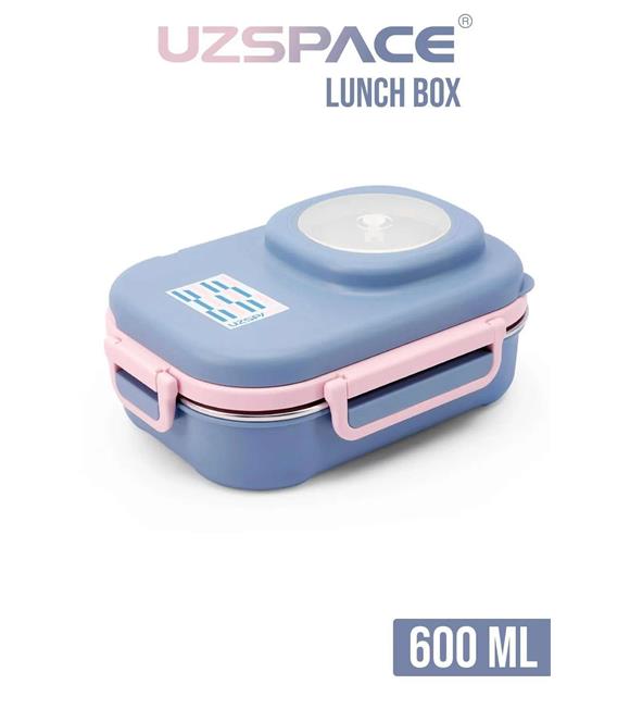 Vagonlife 8021 600ml 3 Bölmeli Gri Çelik Saklama Kabı