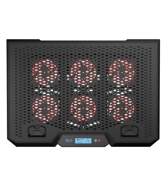 Rampage Blizzard R7 RGB Işıklı 6 Fanlı LCD Ekranlı 2 Usb Soketli 13-15.6 Notebook Soğutucu Stand