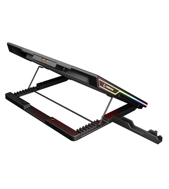 Rampage Blizzard R7 RGB Işıklı 6 Fanlı LCD Ekranlı 2 Usb Soketli 13-15.6 Notebook Soğutucu Stand