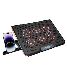 Rampage Blizzard R7 RGB Işıklı 6 Fanlı LCD Ekranlı 2 Usb Soketli 13-15.6 Notebook Soğutucu Stand