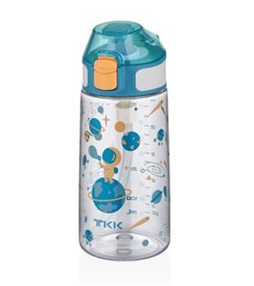 Vagonlife Tkk T3002 500ml Pipetli Yeşil Astronot Desenli Tritan Matara