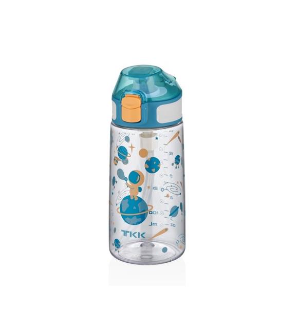 Vagonlife Tkk T3002 500ml Pipetli Yeşil Astronot Desenli Tritan Matara