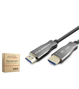 Hadron Hdx2059 50M Fiber Hdmi Kablo 4K 60Hz Siyah Görüntü Aktarıcılar