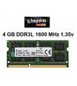 Kıngston 4-1600 Mhz 1,35V Cl 11 Kvr16Ls11-4 Kutusuz Notebook Ram