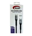 Elba Elb120-1 120w   Type-c To Type-c 1Mt Siyah Örgülü  Şarj Kablosu ( Data Veri )