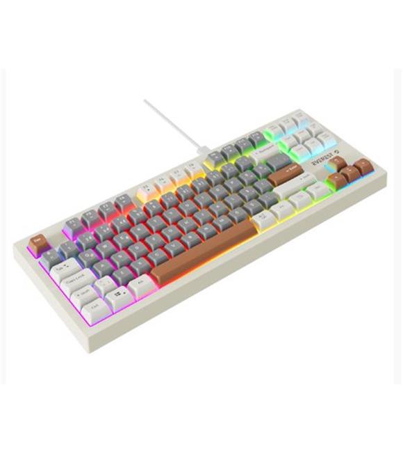 Everest KB-98 SILENT TKL Gri Mavi-Gri-Kahve Rainbow Q Membrane Klavye