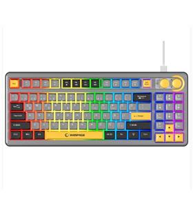 Rampage CYCLONE Gri-Siyah-Sarı USB RGB Aydınlatmalı Q Compact Membrane Gaming Oyuncu Klavye