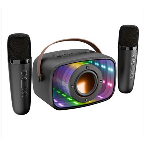 Mikado MD-57BT Endless 5W Siyah TF + USB + AUX + BT Destekli 2 Wireless Karaoke Mikrofon 1200mAh Yaza Özel