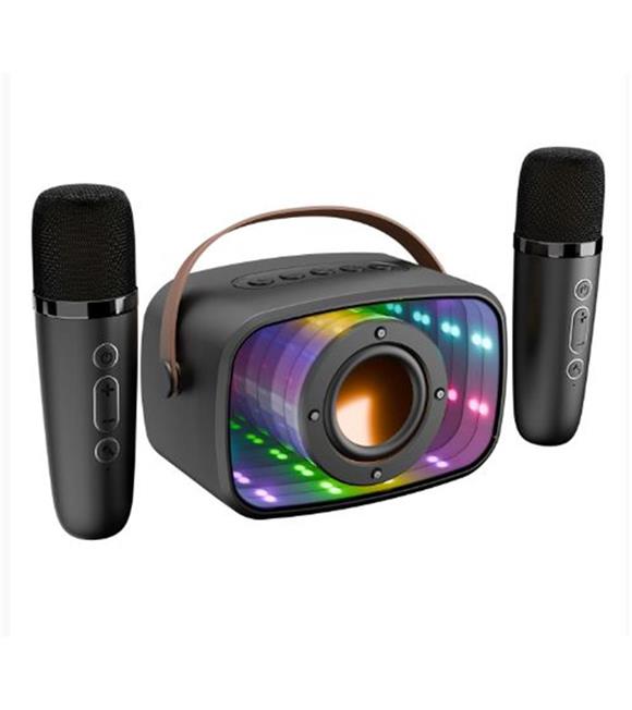Mikado MD-57BT Endless 5W Siyah TF + USB + AUX + BT Destekli 2 Wireless Karaoke Mikrofon 1200mAh