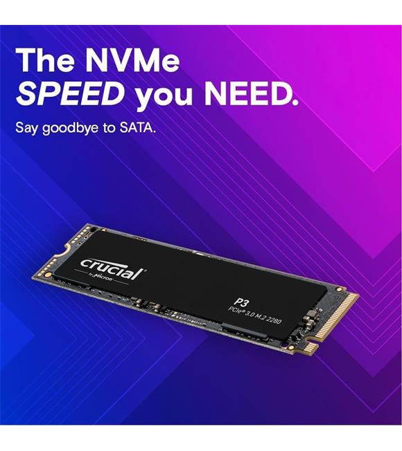 Crucial 1TB P3 M.2 NVMe PCIe CT1000P3SSD8 3500 - 3000MB-s 5 YIL Garanti Gen 3 Ssd
