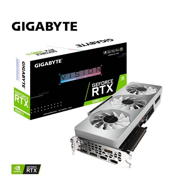 Gigabyte GeForce RTX3080Ti VISION OC 12G GDDR6X 384 Bit GV-N308TVISION OC-12GD Ekran Kartı